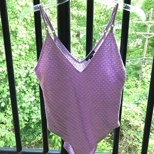 Lavender V-Neck Bodysuit